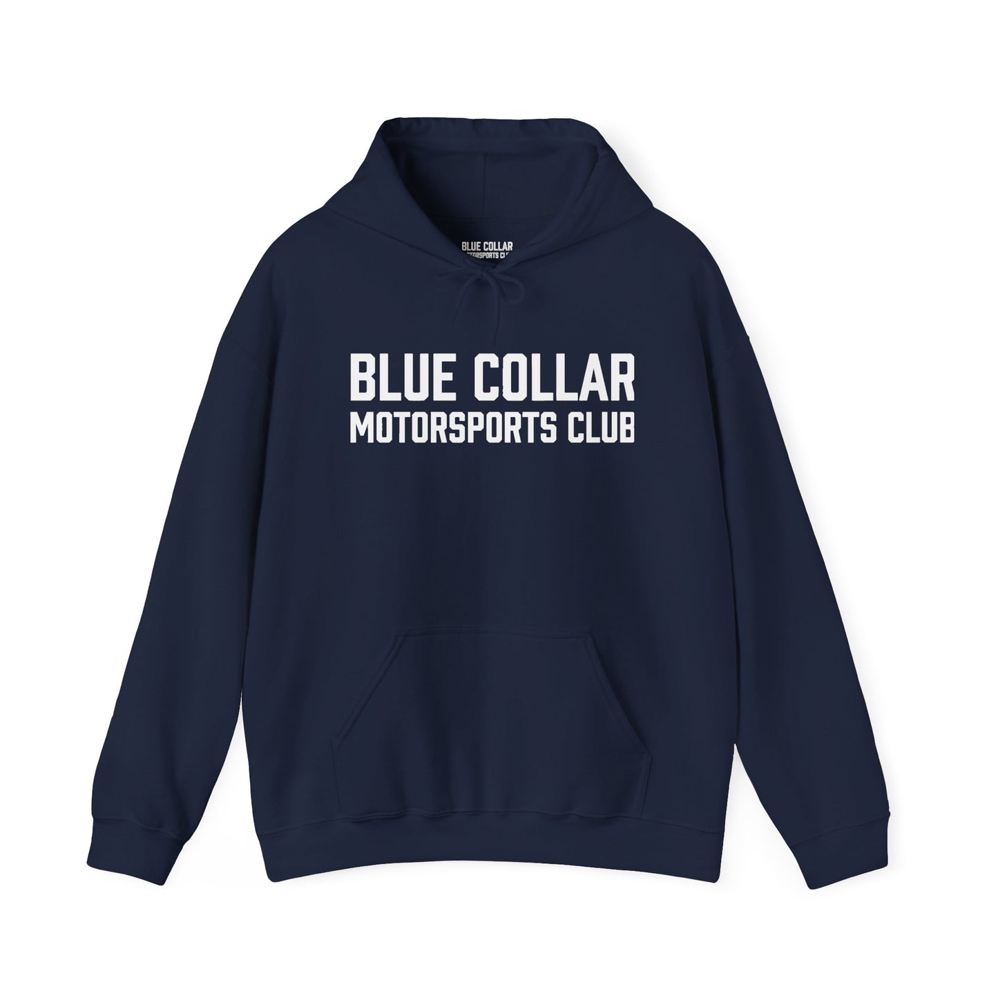 Blue Collar Motorsports Club Hoodie — Racing Crew Pullover