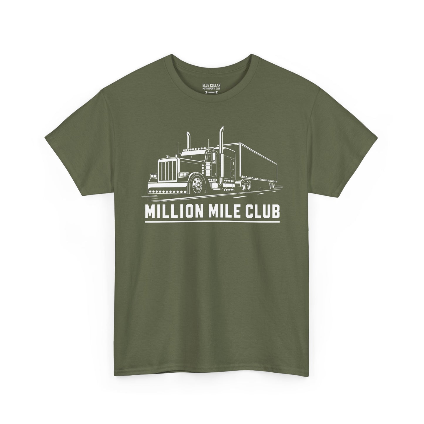 Million Mile Club Trucker Tee — lifestyle detail shot