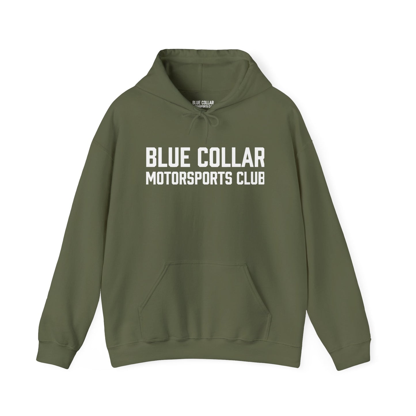 Blue Collar Motorsports Club Hoodie — Racing Crew Pullover