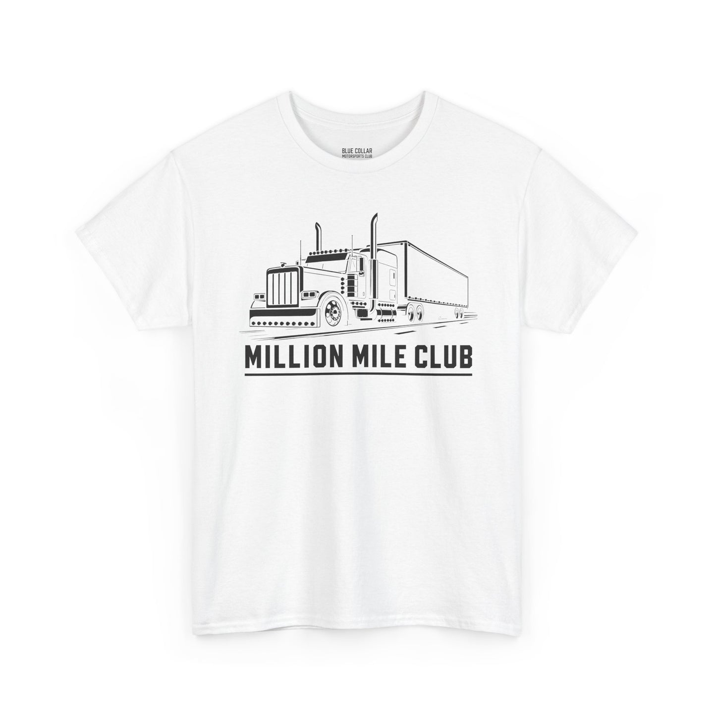 Million Mile Club Trucker Tee — front view, black