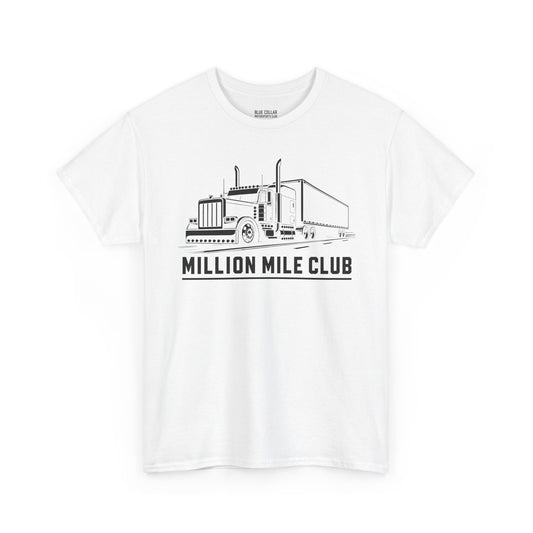 Million Mile Club Trucker Tee — front view, black
