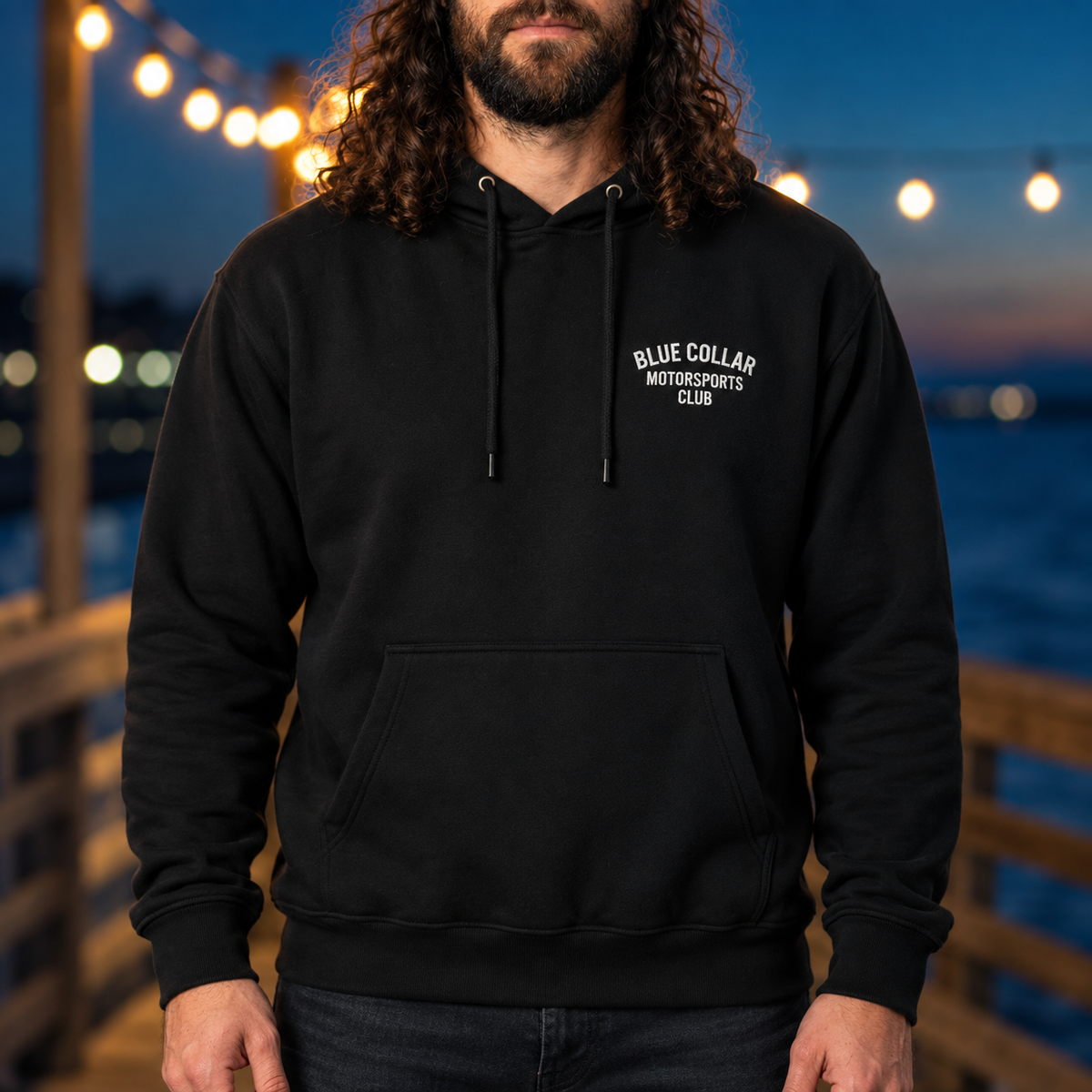 Three-Panel Fleece Hoodie