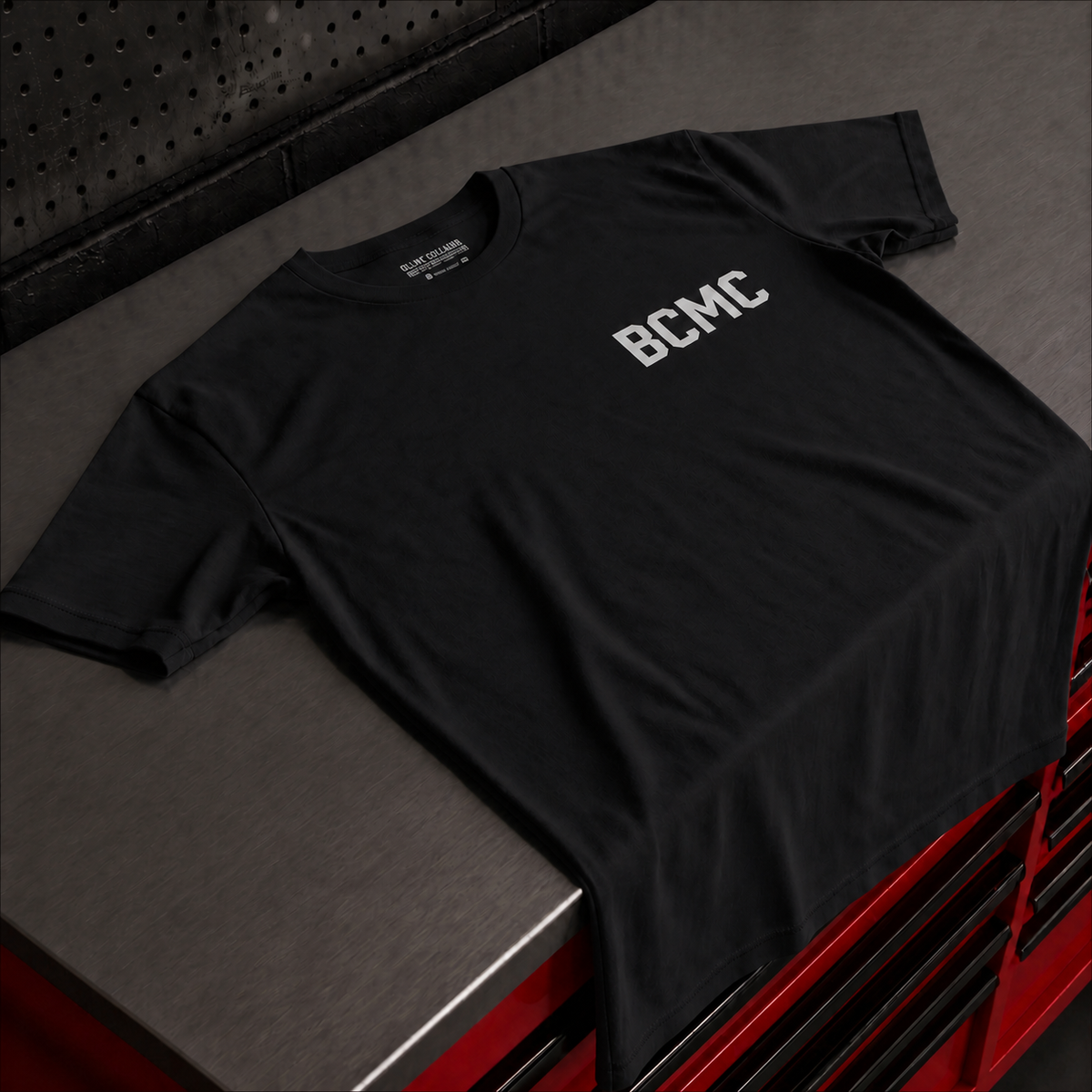 BCMC Tee — close-up front view, black